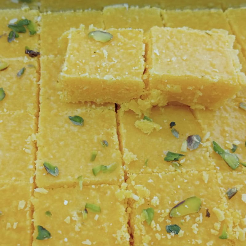 Coconut Barfi Kesar 500gm box Main Image